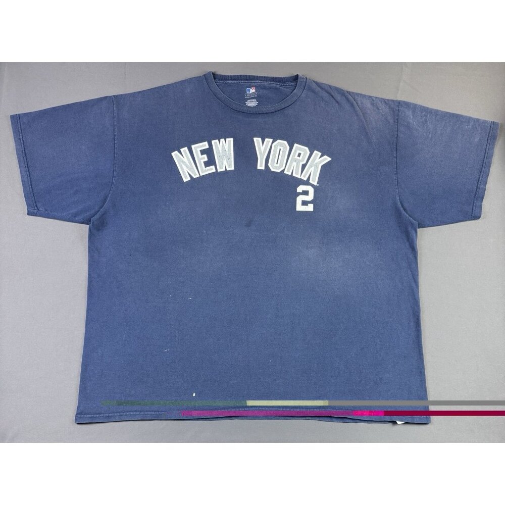 Rare Vintage Y2K New York Yankees Derek Jeter Baseball MLB Sun Faded 3XL Tee
